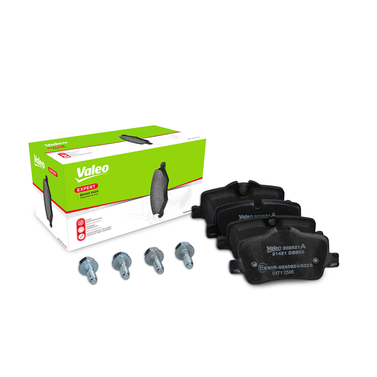 Jeu de 4 plaquettes de frein VALEO ref. 302521A